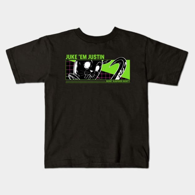 Juke 'em Justin Kids T-Shirt by Secret Sleepover Society